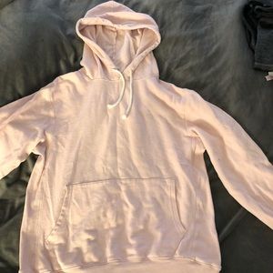 Oversized baby pink hoodie